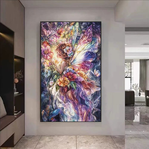 外贸钻石画5d精灵树脂方钻满钻260个颜色新款2025手工diy贴钻画