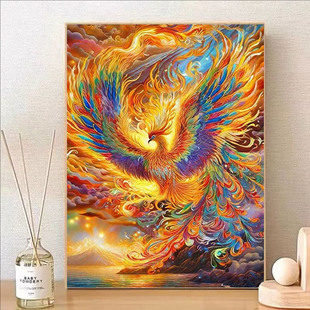 凤凰涅槃钻石绣点贴钻十字绣满钻5d手工钻石画新款客厅2025高级感