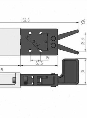 机械手配件 L型夹具夹片 有信夹具1815S-L 有信水口夹 机械手夹具