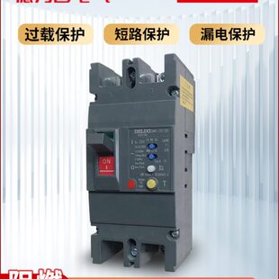 德力西家用漏电开关CDM3L 63A100A160A200A250A单相漏电保护器