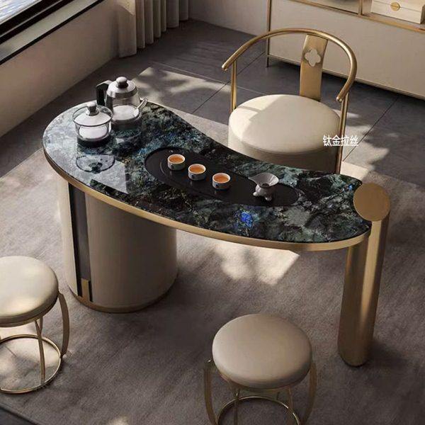 轻奢茶台烧水壶一体弧形现简约大理石奢石泡茶台阳台茶桌椅组合,商业/办公家具,茶台/茶桌,淘宝优惠券,粉丝福利购,淘宝优惠卷