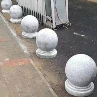 挡车拦路石球仿古挡车隔离石墩学校反恐路障石 公园小区人行道黄