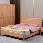 尚木 北欧榉木实木床双人床1.8米1.5现代简约原木色质储物高箱床