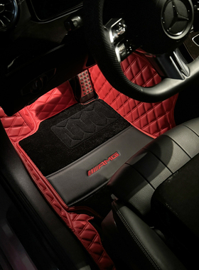 适用于奔驰AMG C63 C43全包围c63s amg内饰2门Coupe4门旅行版脚垫
