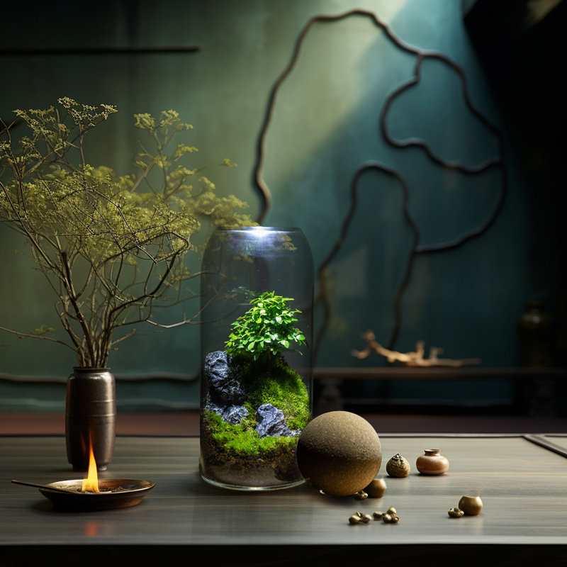 丘辰青苔藓微景观生态瓶办公室内桌面植物盆栽DIY造景观摆件绿植