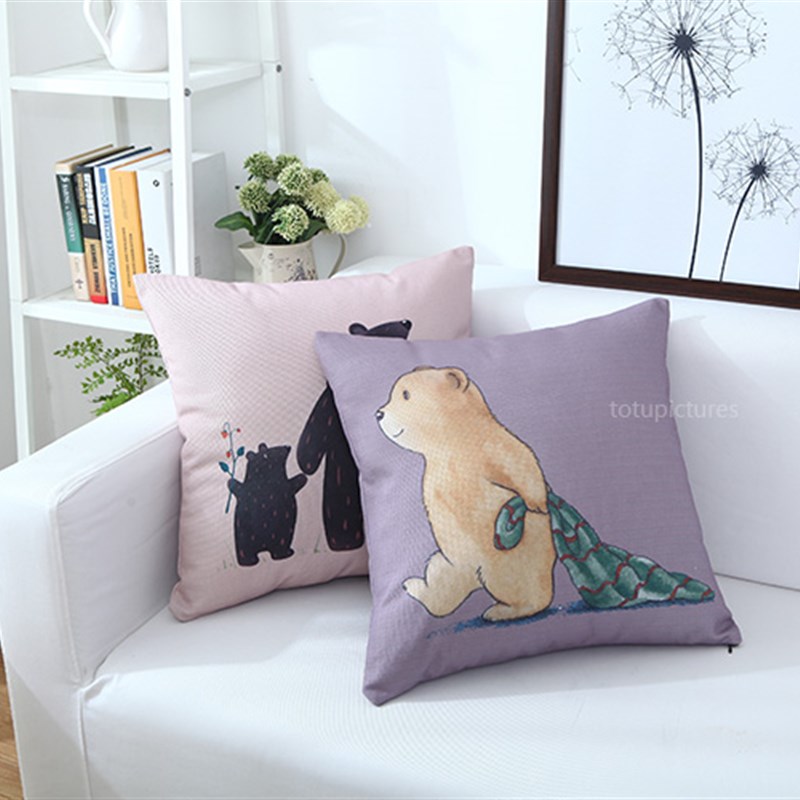 卡通抱枕沙发靠垫办公室靠枕床头靠背汽车护腰靠垫抱枕套芯腰枕垫