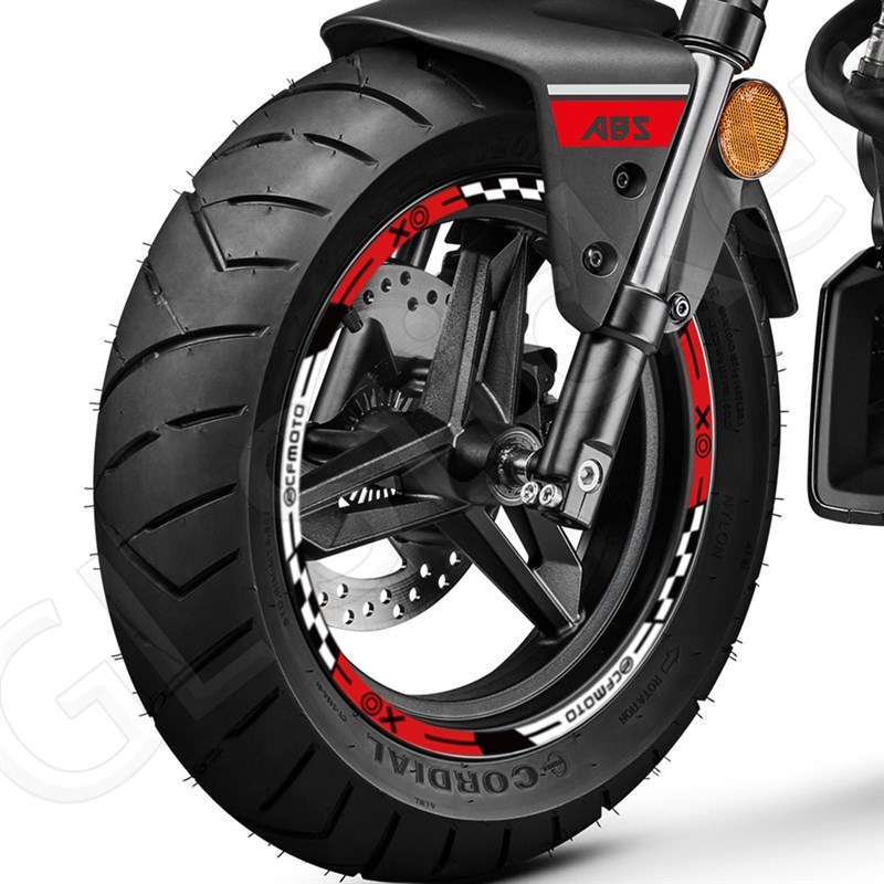 适用于春风XO狒狒摩托车反光轮毂贴改装车轮贴纸装饰钢圈贴画防水