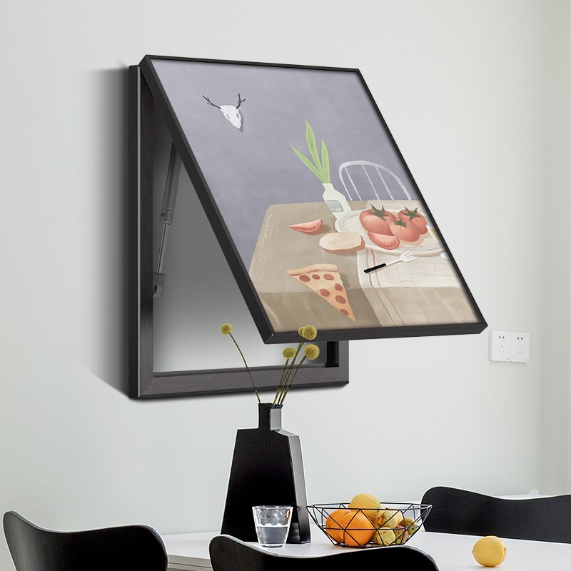 电表箱装饰画遮挡免打孔手绘插画漫画惬意午后水果挂画壁画