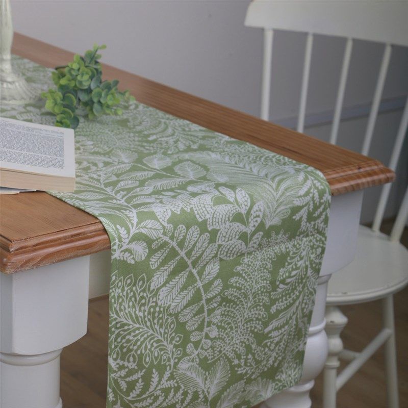 春日气息~in风绿色植物花卉桌旗小新餐边柜餐桌茶桌盖布床旗