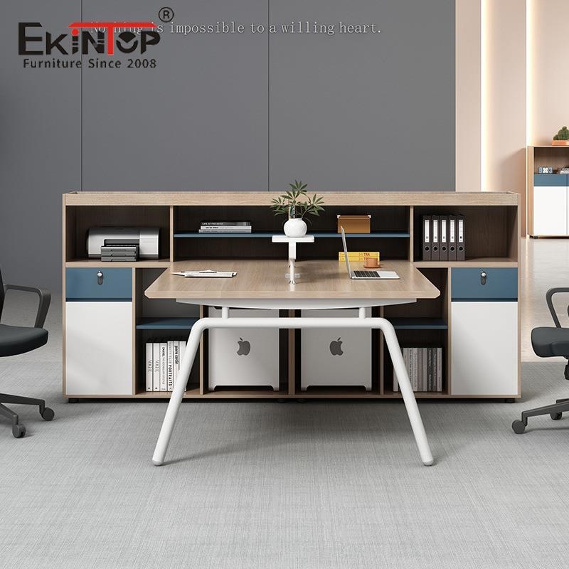 财KT-YY0-室办公桌色简白约现代务工位文四人位员教师t型职员