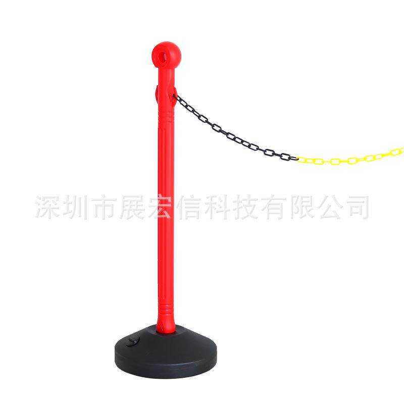 一体式红色柱子塑料栏杆320mm底可灌水灌水简易柱工地实惠栏杆