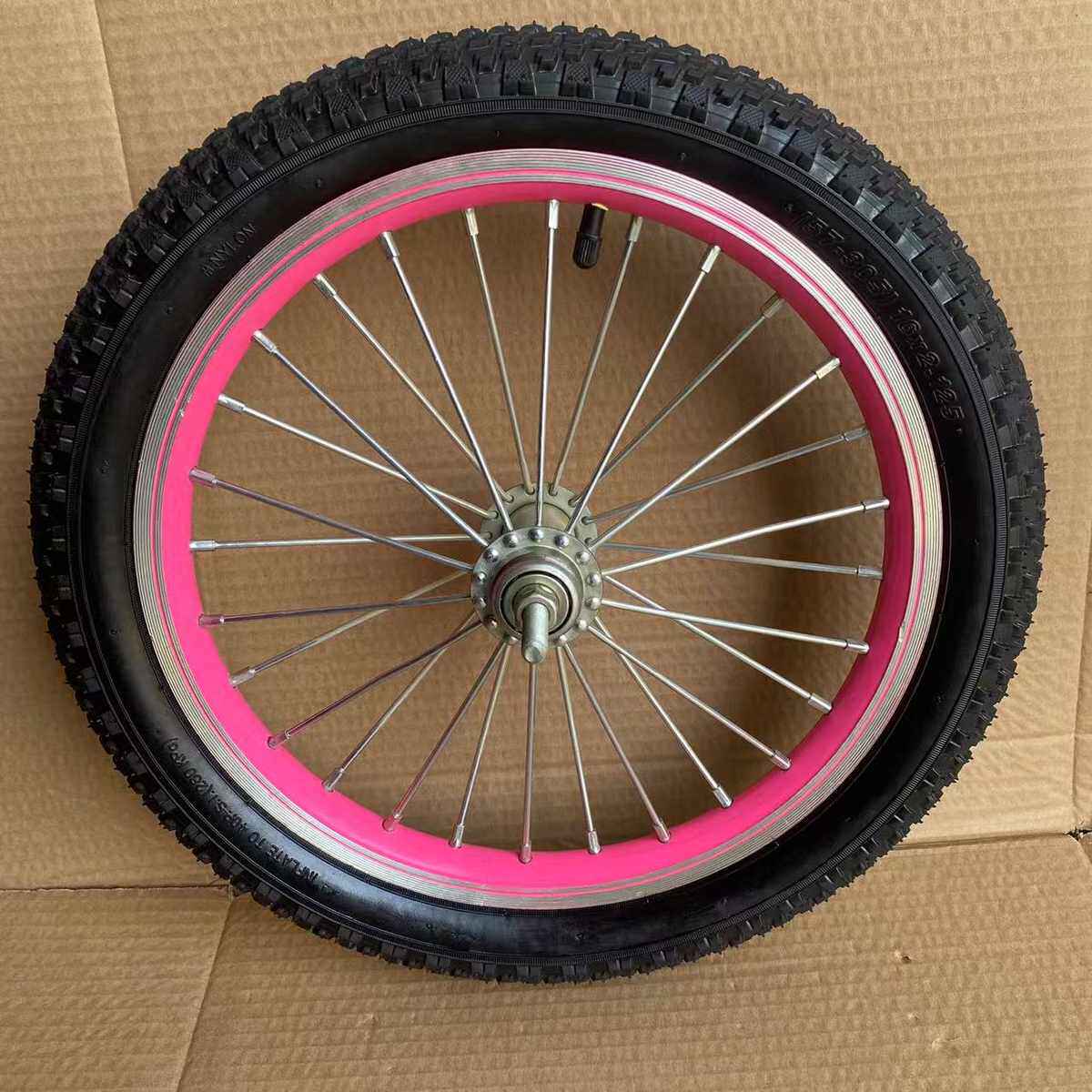 儿童自行车铝合金轮组前后车圈总成车轮16寸加厚通用全套轮毂钢圈