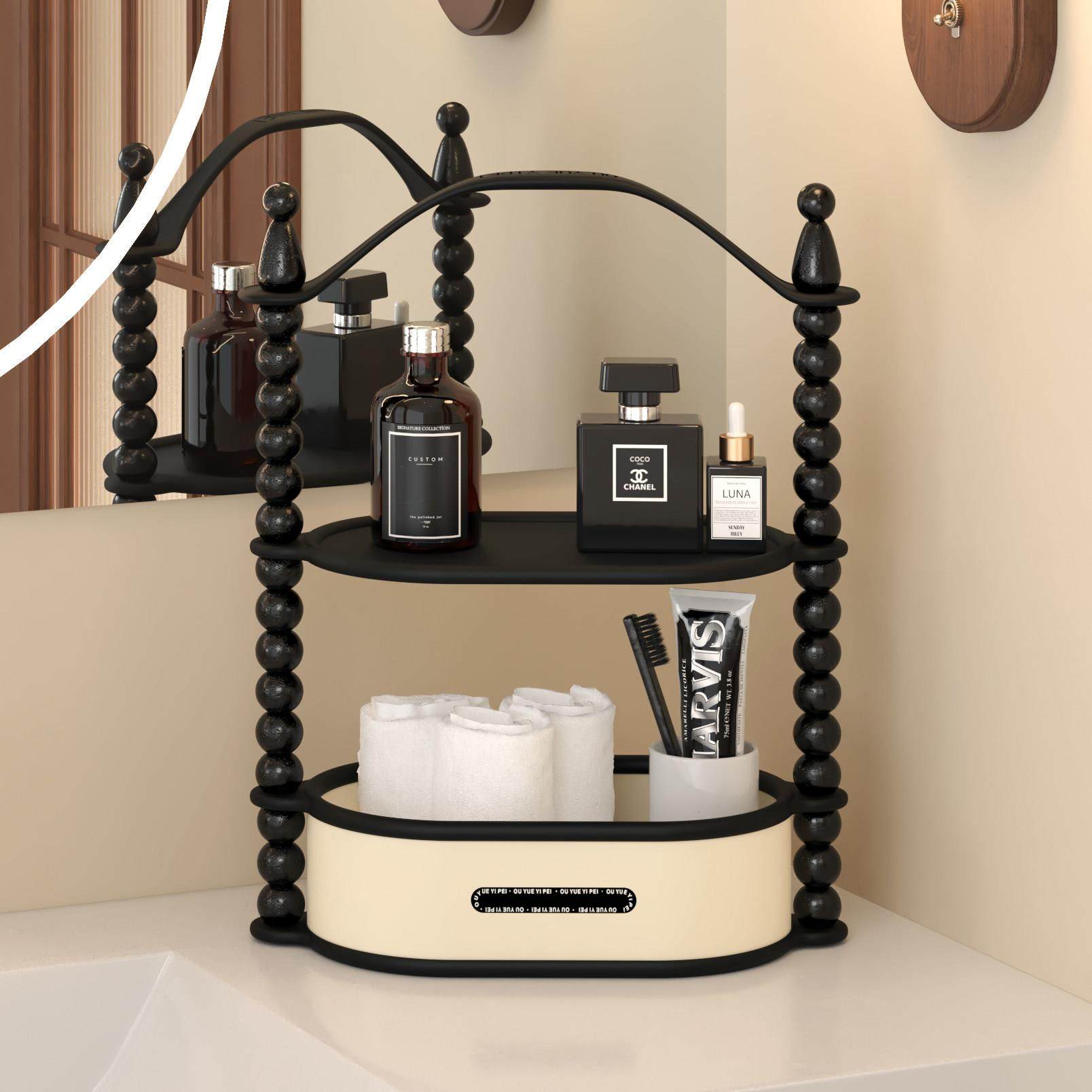 中古洗手台收纳盒洗漱用品护肤品化妆品卫生间浴室柜台面置物架子,家庭/个人清洁工具,浴室角架/置物架,淘宝优惠券,粉丝福利购,淘宝优惠卷