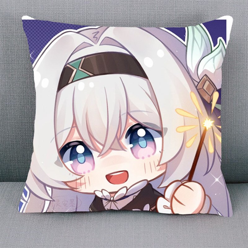 崩坏星穹铁道流萤卡通小学生午睡枕头客厅沙发装饰靠枕腰靠大抱枕