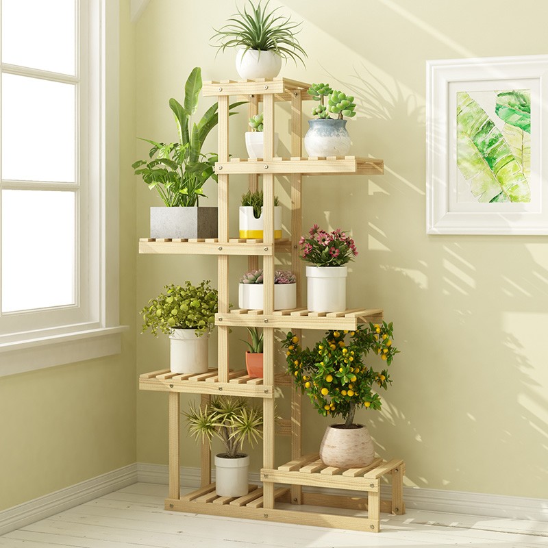 欧式白色花架子多层室内客厅落地阳台置物绿萝实木花盆架挂架家用