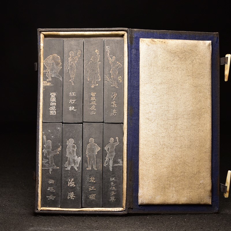 珍藏陈墨徽州绩溪老胡开文墨厂制1993年《样板戏组墨》纯手工珍藏