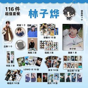 林子烨周边113件套画册海报钥匙扣立牌吧唧明信片书签拍立得小卡