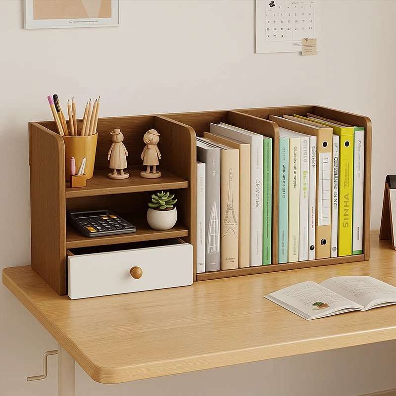 桌上书架简易家用书桌置物架学生宿舍桌面收纳架办公室储物小书柜