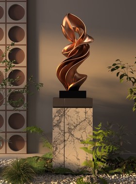 现代抽象雕塑工艺品别墅楼梯酒店大堂走廊过道落地艺术装饰品