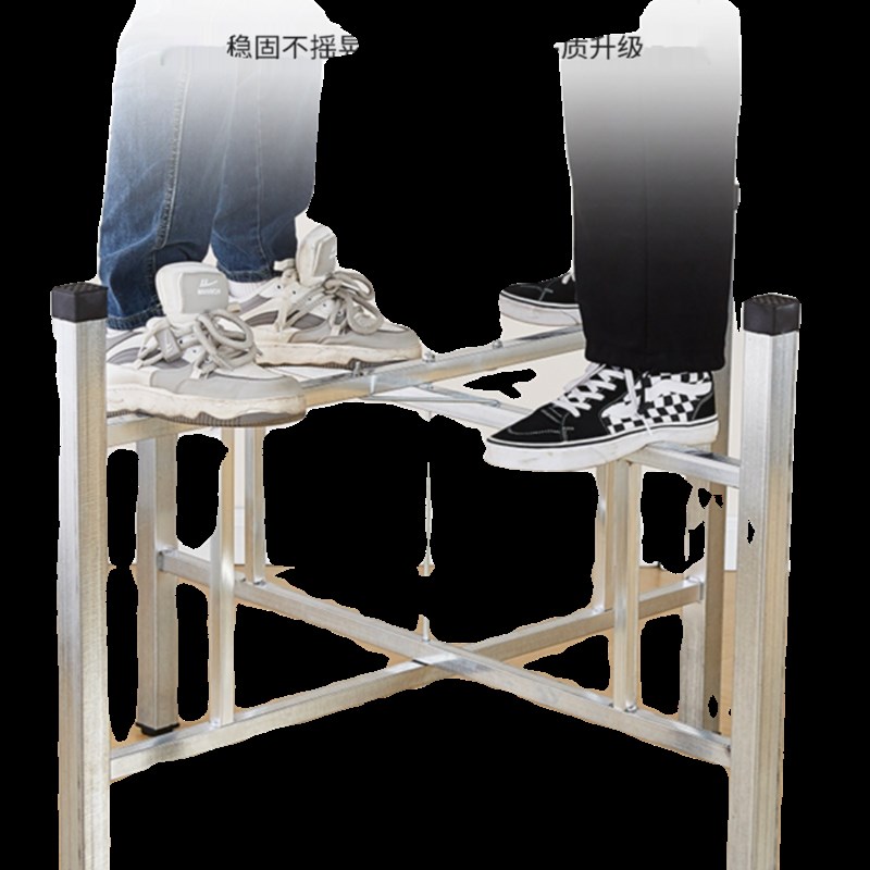 简易大圆桌架折叠桌腿支架餐桌腿可折叠餐桌脚折叠桌腿圆桌子铁艺