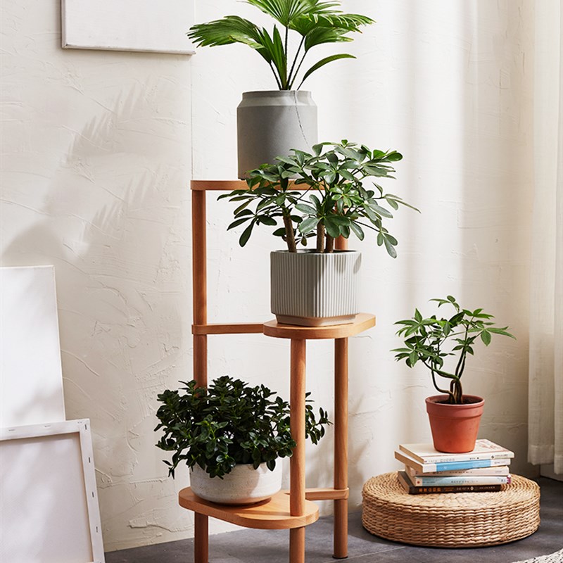 实木高端花架室内客厅阳台落地绿植架简约多层花卉置物架花盆架