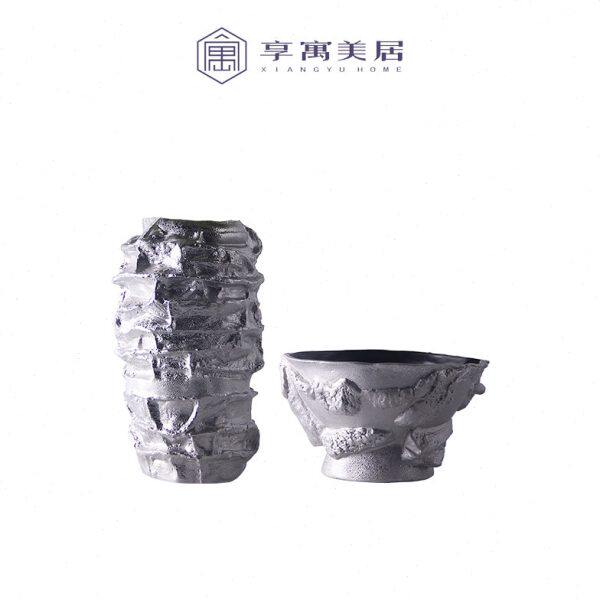 简约现代轻奢陶瓷花瓶摆件样板间售楼处酒店客厅餐桌创意花盆摆设