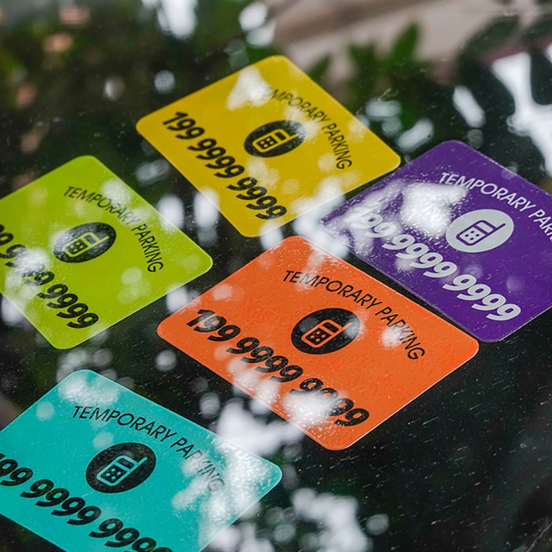 彩色显眼车载内装饰用品汽车移车运吉临时停车挪车电话号码牌贴纸
