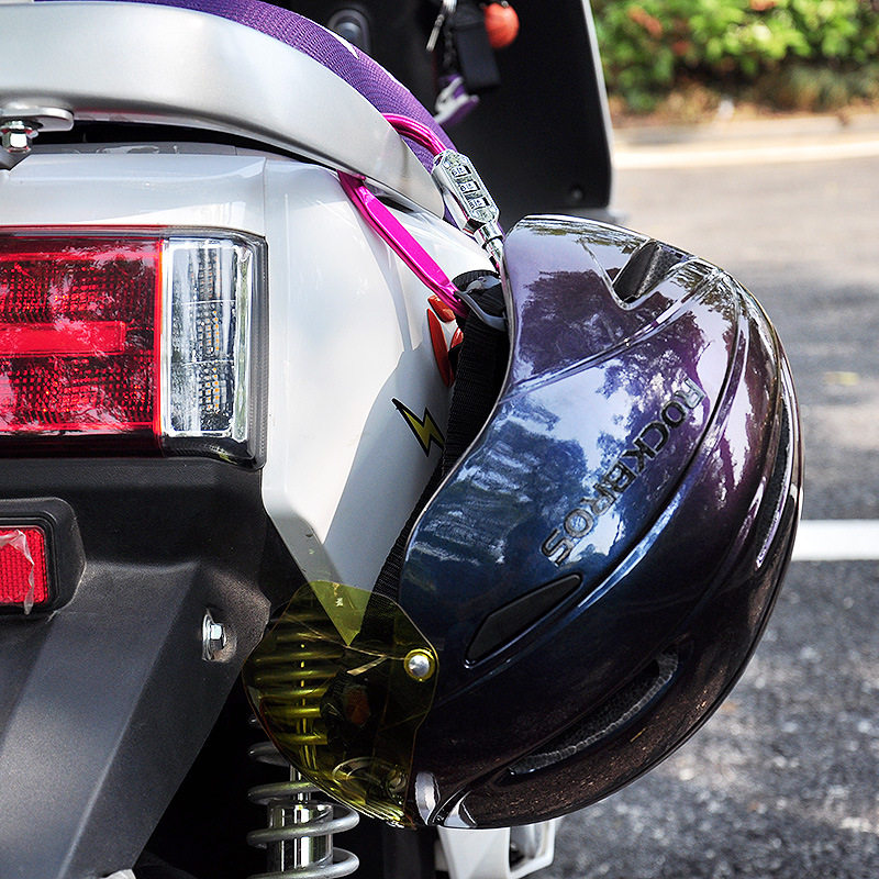 防盗锁电动车头盔锁合金密码锁摩托车头盔锁山地电动自行车挂钩锁