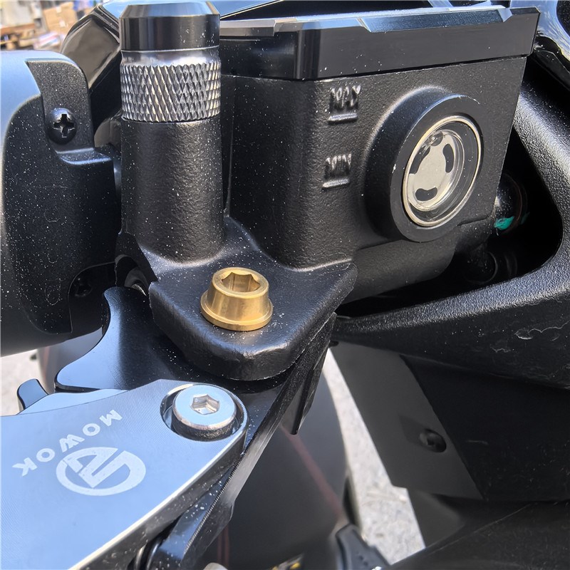 适用佛沙350 NSS750 MAXSYM400改装不锈钢刹车牛角手把固定螺丝