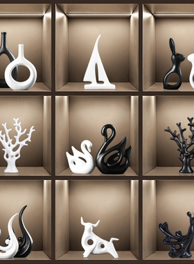 轻奢高档家居摆件电视柜酒柜装饰品客厅现代餐边柜高级感玄关摆设