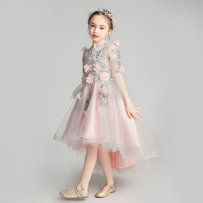 女童晚礼服公主裙蓬蓬纱小花童婚纱高端洋气走秀钢琴表演2022新款