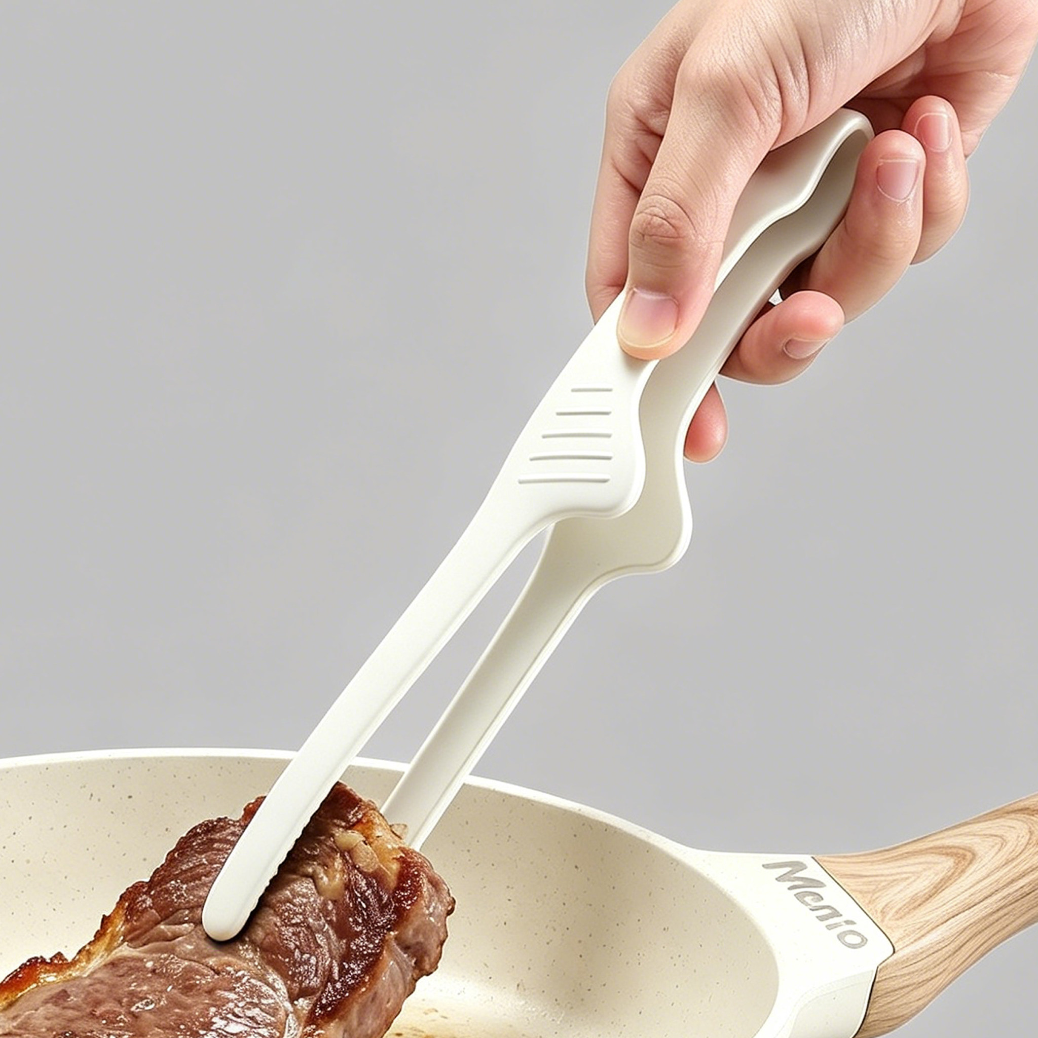 出口原单库存 硅胶加长烤肉夹 食品级耐高温牛排夹 防滑食物夹子