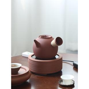 潮州砂铫壶侧把烧水壶急须壶静音小型家用红泥电陶炉潮汕功夫茶具