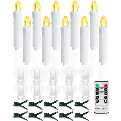 Window Candles配套吸盘夹子杆蜡圣诞树布置装饰灯LED圣诞蜡烛