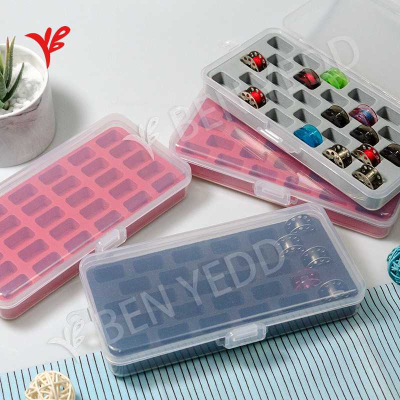BEN YEDD可挂式易携带梭芯收纳盒线芯收纳盒卡扣式带透明塑料梭芯