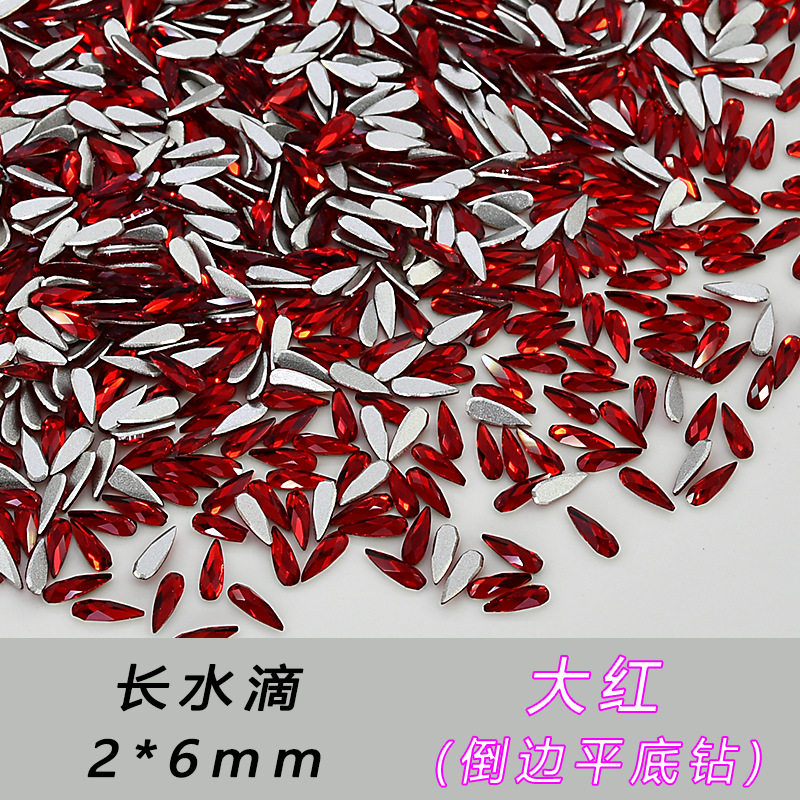 thumbnail for Imitation Huazi 1:1 big red K9 special-shaped inverted flat bottom drill does not fall off the bottom light luxury diamond decoration New Year's DIY flash nail diamond