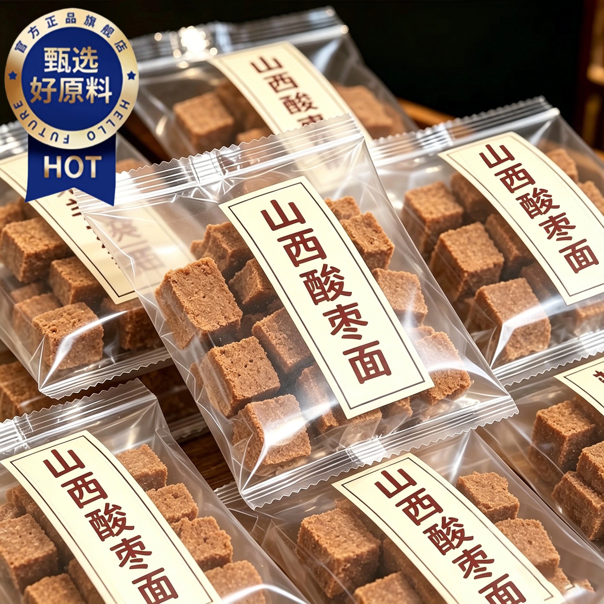 酸枣面官方旗舰店野生纯酸枣仁粉无添加0蔗糖正品山西特产山枣糕