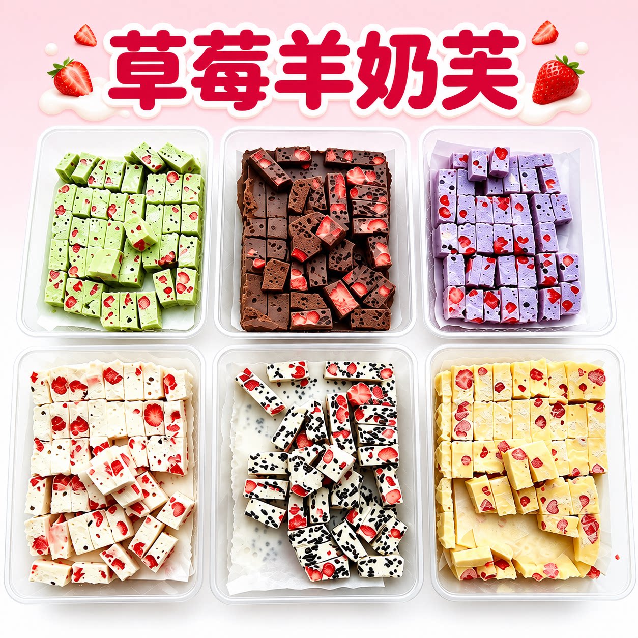官方正品草莓羊奶芙儿童蓝莓拉丝雪花酥好吃健康小零食饼干糕点