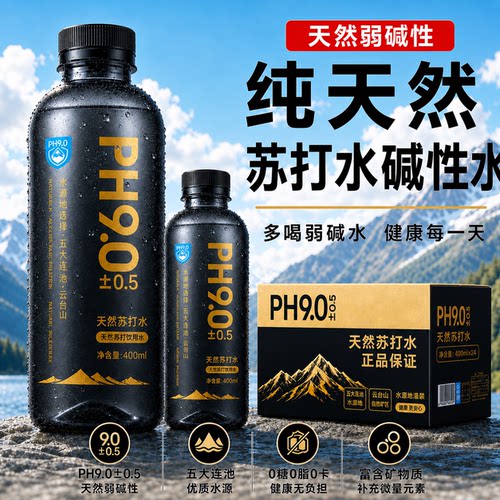 苏打水天然碱性整箱无糖精气泡
