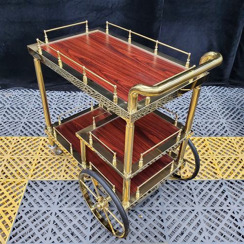 酒店会所餐车餐厅酒水手推车移动茶水点心服务车宴会厅送餐车高档