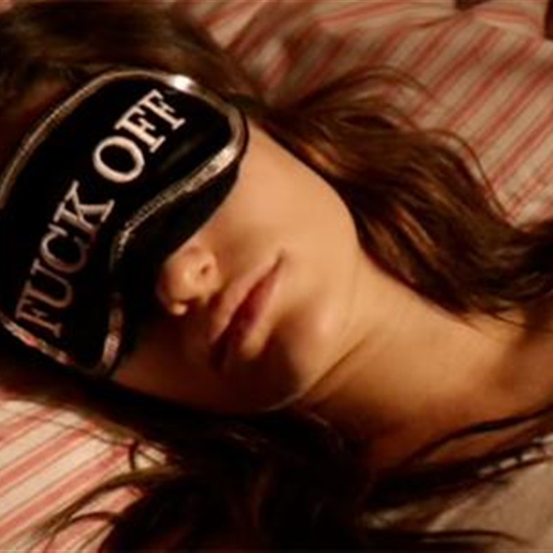 FUCK OFF手工刺绣眼罩遮光睡眠女个性无耻之徒菲奥娜同款缓疲劳