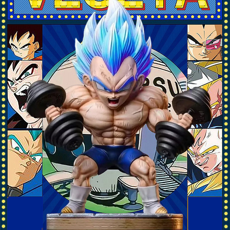 七龙珠汽车摆件肌肉健身贝吉塔手办悟空车载中控台公仔车内装饰品