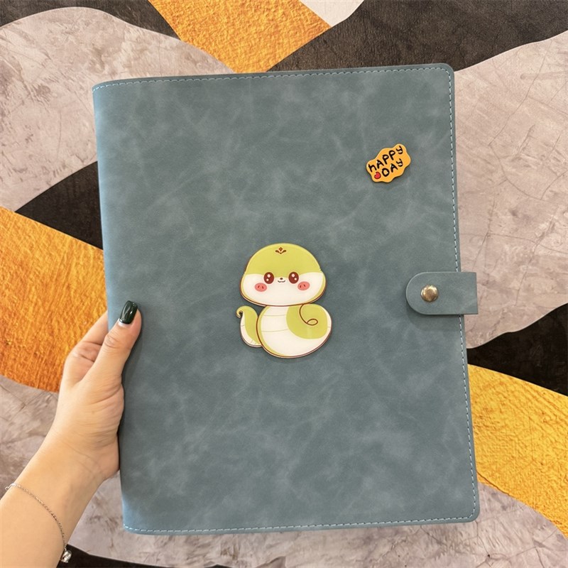 新版宝妈产检收纳册卡通蛇宝宝孕检报告单档案册a4a5页软皮资料册