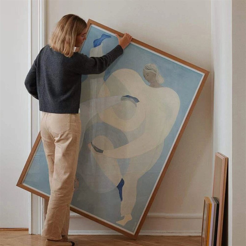 索菲亚林德《抱抱你》客厅装饰画北欧极简艺术丹麦沙发墙装饰画