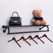 铁艺服装 店衣架展示架上墙侧挂壁挂衣服货架墙上挂衣架中岛上墙架