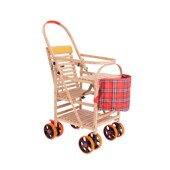 宝宝竹子车竹藤婴儿小推车老式 轻便推车小孩儿童推车 全竹藤椅夏季