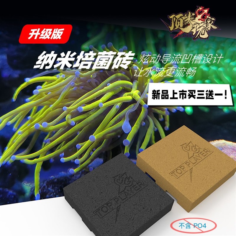 顶玩家神砖滤材纳米砖培菌容菌高透水淡海水鱼缸硝化细菌屋无PO4