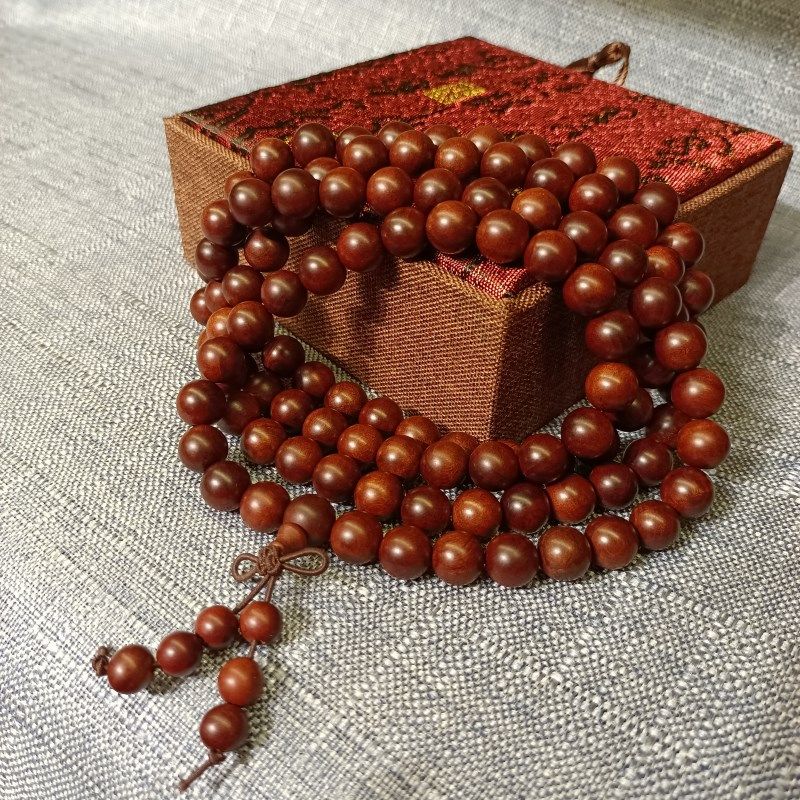 雷击枣木108颗念珠手串流珠手链道家吉祥配饰随身挂件手持法物