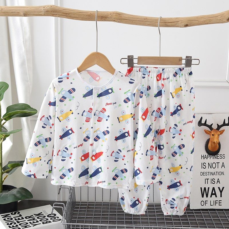 夏季儿童纯棉睡衣男童女童长袖薄款小中童宝宝男孩全棉家居服套装,童装/婴儿装/亲子装,家居服套装,淘宝优惠券,粉丝福利购,淘宝优惠卷