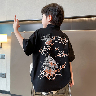 儿童装男童汉服夏装套装2023新款夏季唐装夏款男孩中大童中式国风